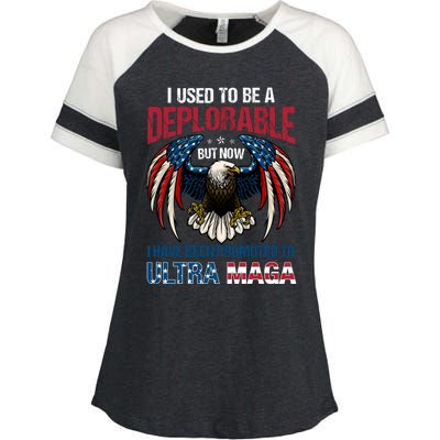 Ultra Maga I Used To Be A Deplorable But Now I Have Been Promoted To Ultra Maga Enza Ladies Jersey Colorblock Tee