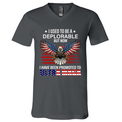 Ultra Maga I Used To Be A Deplorable But Now I Have Been Promoted To Ultra Maga V-Neck T-Shirt