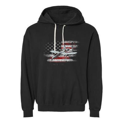 US Military Jet A10 Warthog US Warplane Fighter Jet Vintage Garment-Dyed Fleece Hoodie