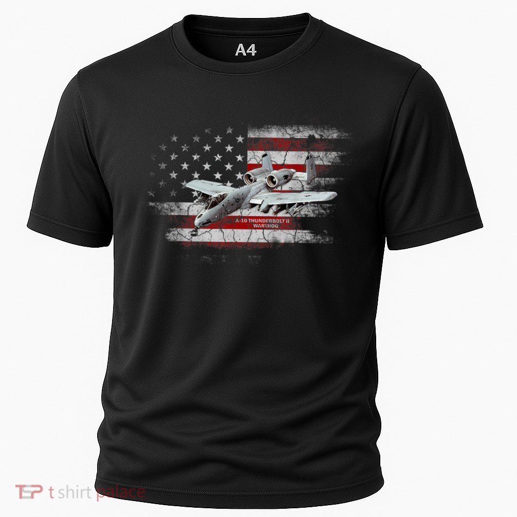 US Military Jet A10 Warthog US Warplane Fighter Jet Vintage Performance Shirt