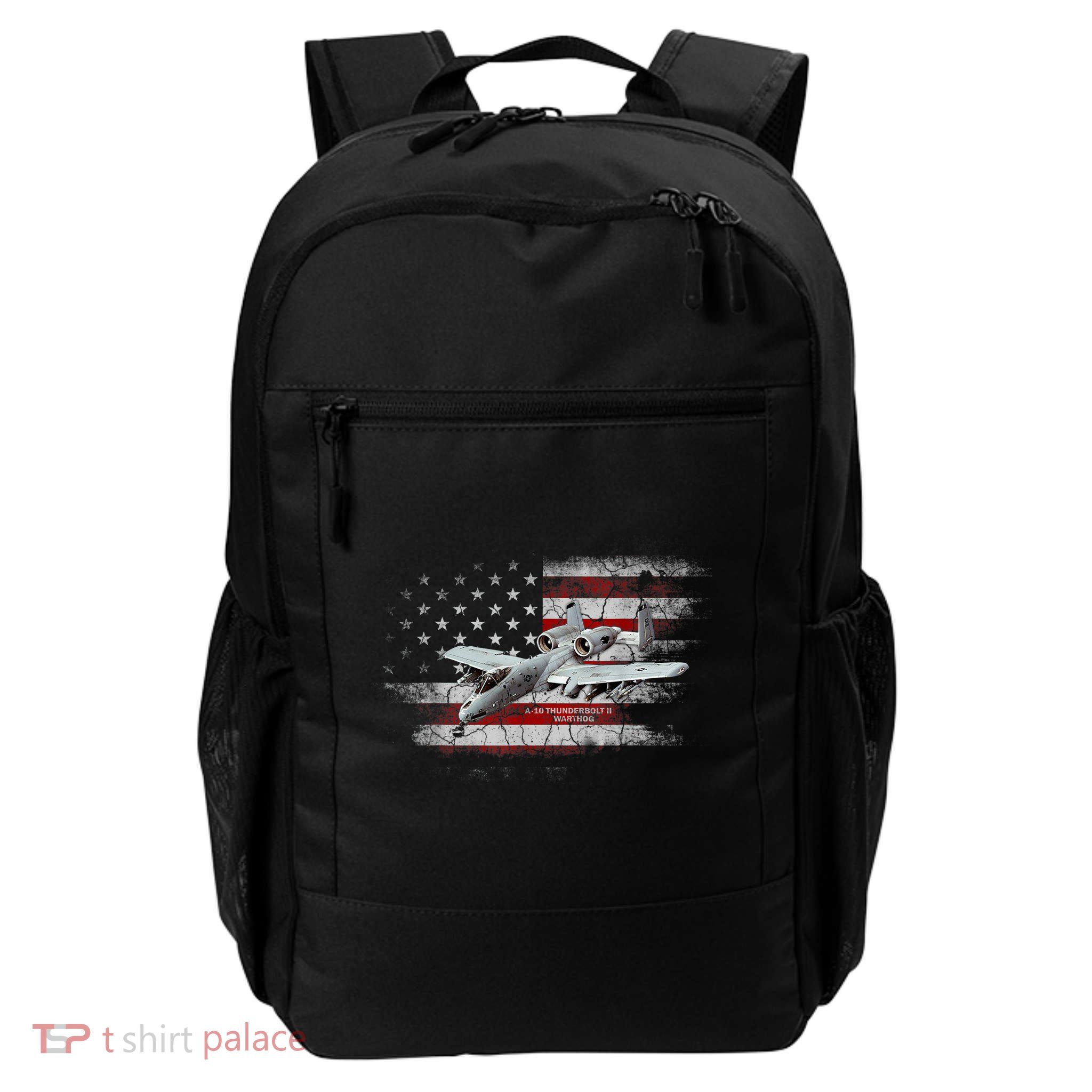 US Military Jet A10 Warthog US Warplane Fighter Jet Vintage Backpack
