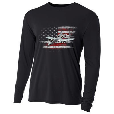 US Military Jet A10 Warthog US Warplane Fighter Jet Vintage Cooling Performance Long Sleeve Crew