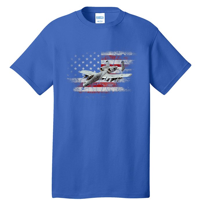 US Military Jet A10 Warthog US Warplane Fighter Jet Vintage Tall T-Shirt