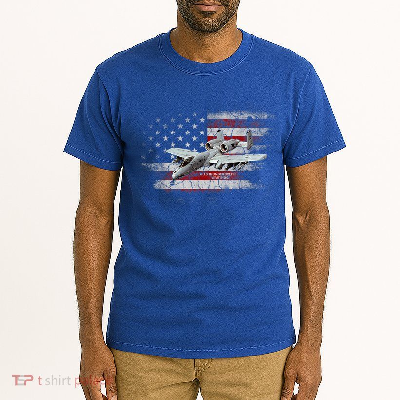 US Military Jet A10 Warthog US Warplane Fighter Jet Vintage Tall T-Shirt