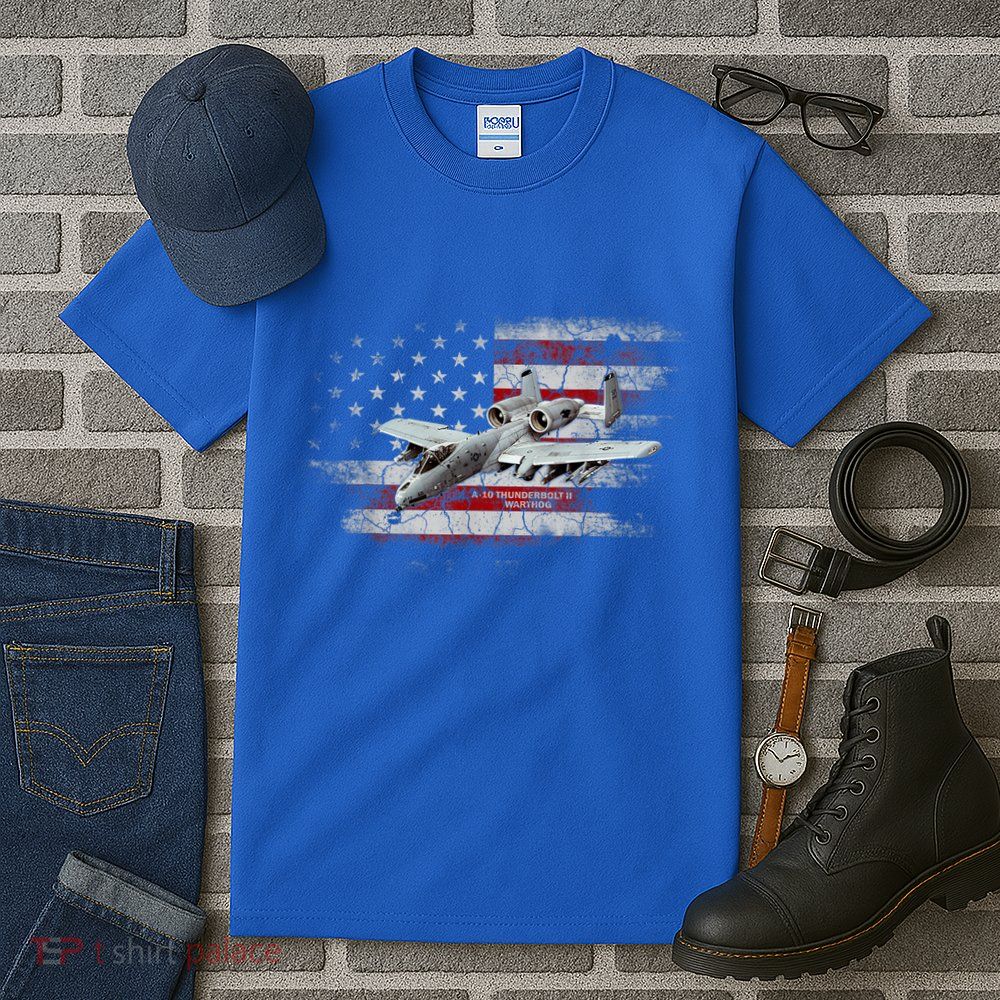 US Military Jet A10 Warthog US Warplane Fighter Jet Vintage Tall T-Shirt