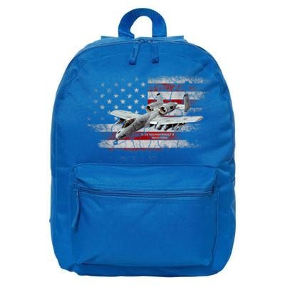 US Military Jet A10 Warthog US Warplane Fighter Jet Vintage 16 in Basic Backpack