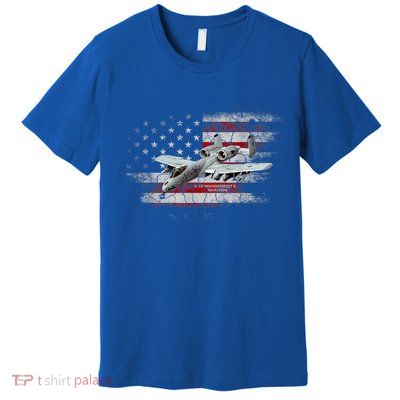 US Military Jet A10 Warthog US Warplane Fighter Jet Vintage Premium T-Shirt