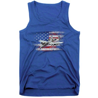 US Military Jet A10 Warthog US Warplane Fighter Jet Vintage Tank Top