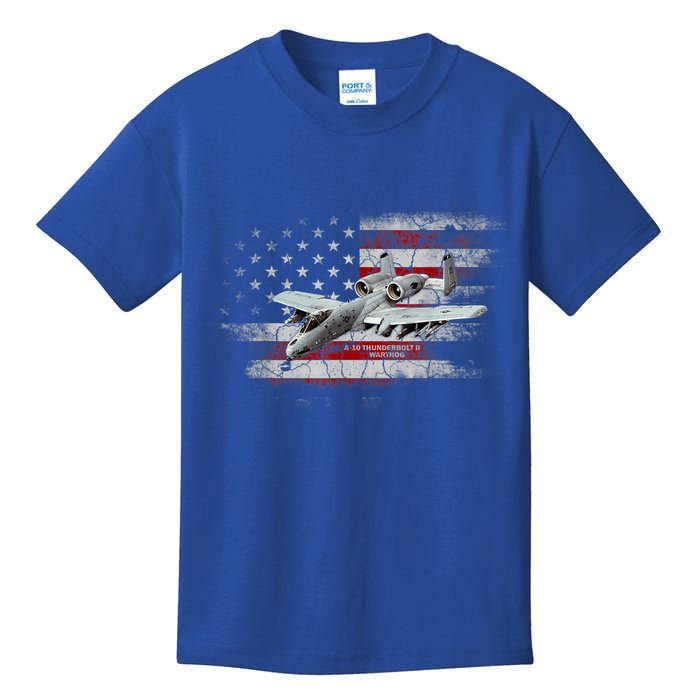 US Military Jet A10 Warthog US Warplane Fighter Jet Vintage Kids T-Shirt