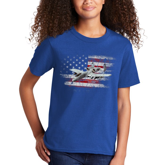 US Military Jet A10 Warthog US Warplane Fighter Jet Vintage Kids T-Shirt