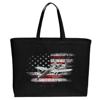 US Military Jet A10 Warthog US Warplane Fighter Jet Vintage Cotton Canvas Jumbo Tote