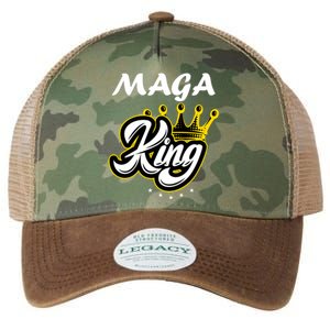 Ultra MAGA King Crown USA Trump 2024 Anti Biden Legacy Tie Dye Trucker Hat