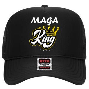 Ultra MAGA King Crown USA Trump 2024 Anti Biden High Crown Mesh Back Trucker Hat