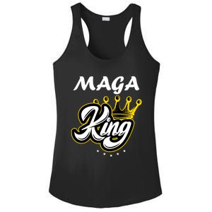 Ultra MAGA King Crown USA Trump 2024 Anti Biden Ladies PosiCharge Competitor Racerback Tank