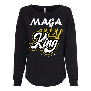 Ultra MAGA King Crown USA Trump 2024 Anti Biden Womens California Wash Sweatshirt