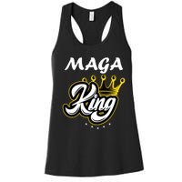 Ultra MAGA King Crown USA Trump 2024 Anti Biden Women's Racerback Tank