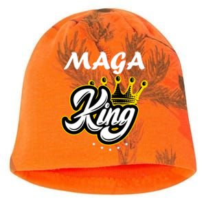 Ultra MAGA King Crown USA Trump 2024 Anti Biden Kati - Camo Knit Beanie