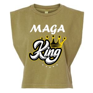 Ultra MAGA King Crown USA Trump 2024 Anti Biden Garment-Dyed Women's Muscle Tee