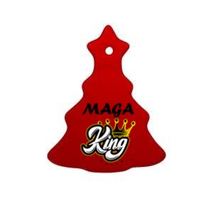 Ultra MAGA King Crown USA Trump 2024 Anti Biden Ceramic Tree Ornament