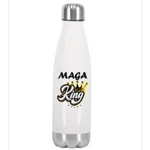 Ultra MAGA King Crown USA Trump 2024 Anti Biden Stainless Steel Insulated Water Bottle