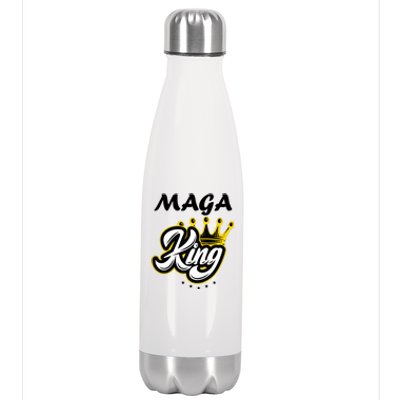 Ultra MAGA King Crown USA Trump 2024 Anti Biden Stainless Steel Insulated Water Bottle