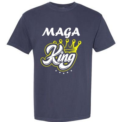 Ultra Maga King Crown Usa Trump Anti Biden Garment-Dyed Heavyweight T-Shirt