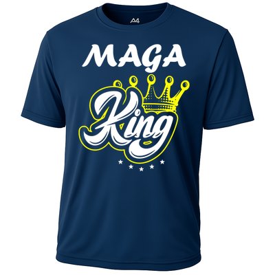 Ultra Maga King Crown Usa Trump Anti Biden Cooling Performance Crew T-Shirt