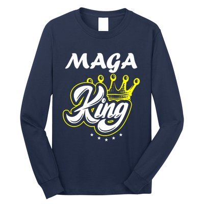 Ultra Maga King Crown Usa Trump Anti Biden Long Sleeve Shirt