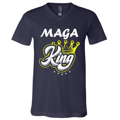 Ultra Maga King Crown Usa Trump Anti Biden V-Neck T-Shirt