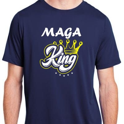 Ultra Maga King Crown Usa Trump Anti Biden Adult ChromaSoft Performance T-Shirt