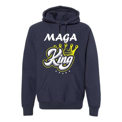 Ultra Maga King Crown Usa Trump Anti Biden Premium Hoodie