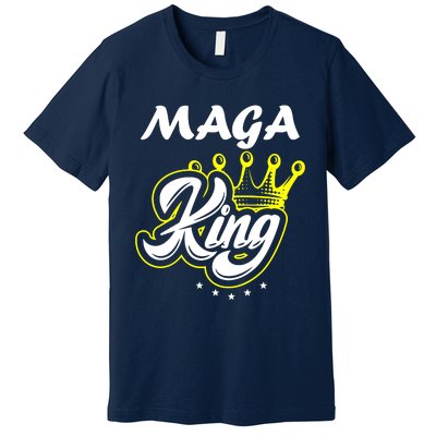 Ultra Maga King Crown Usa Trump Anti Biden Premium T-Shirt