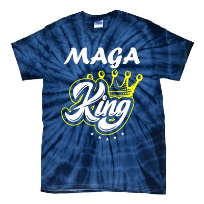 Ultra Maga King Crown Usa Trump Anti Biden Tie-Dye T-Shirt