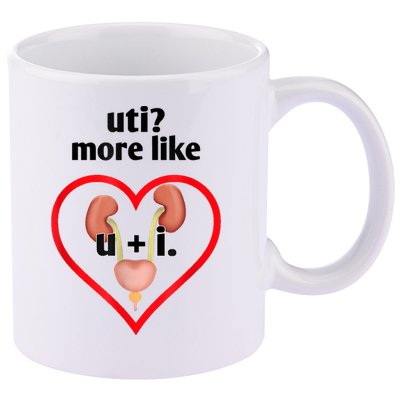 Uti More Like U Plus I Kidney 11oz C Handle Ceramic Mug