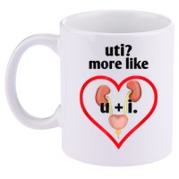 Uti More Like U Plus I Kidney 11oz C Handle Ceramic Mug