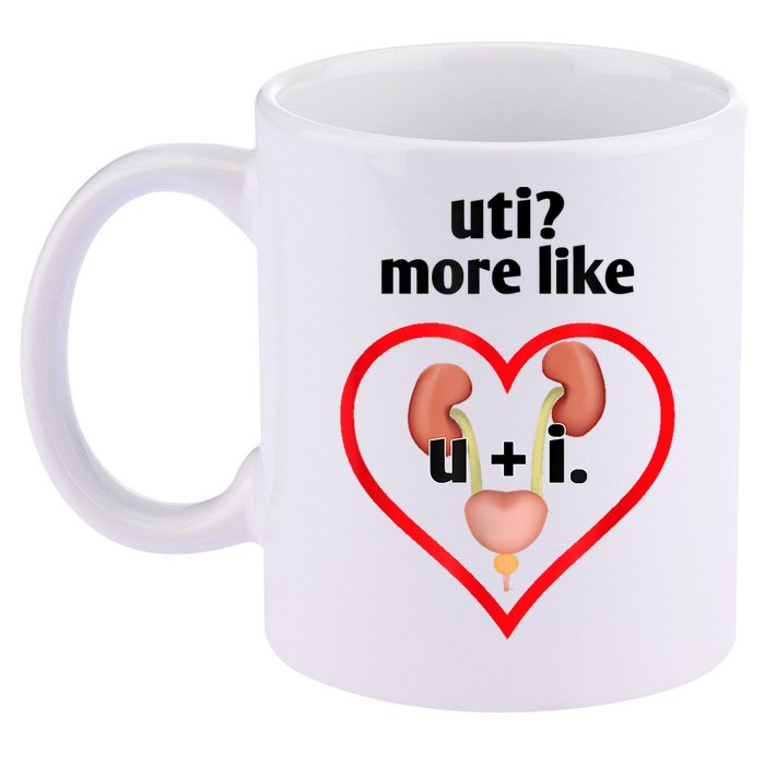 Uti More Like U Plus I Kidney 11oz C Handle Ceramic Mug