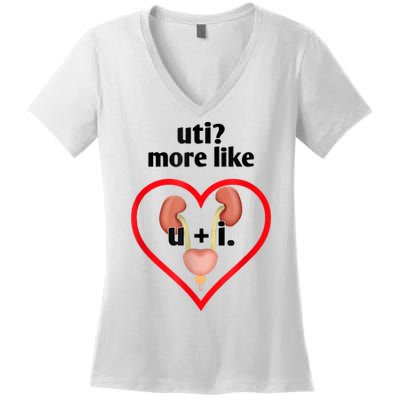 Uti More Like U Plus I Kidney Women's V-Neck T-Shirt
