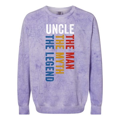 Uncle Myth Legend Funny Uncles Godfather Funny Gift Colorblast Crewneck Sweatshirt