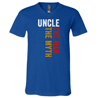 Uncle Myth Legend Funny Uncles Godfather Funny Gift V-Neck T-Shirt