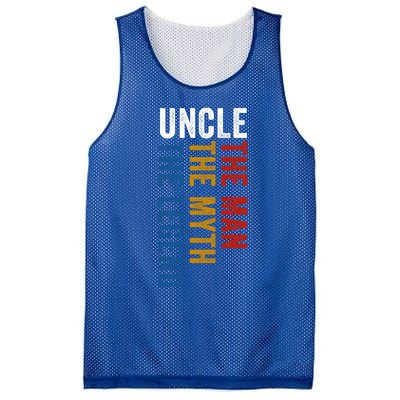 Uncle Myth Legend Funny Uncles Godfather Funny Gift Mesh Reversible Basketball Jersey Tank