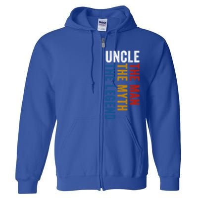 Uncle Myth Legend Funny Uncles Godfather Funny Gift Full Zip Hoodie