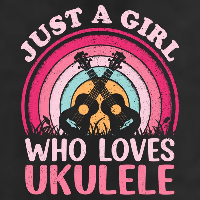 Ukulele Music Lover Vintage Just A Who Loves Ukulele Gift Beanie