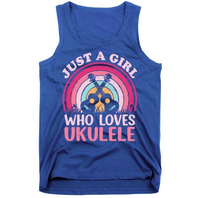 Ukulele Music Lover Vintage Just A Who Loves Ukulele Gift Tank Top