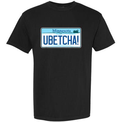 Ubetcha Minnesota License Plate Garment-Dyed Heavyweight T-Shirt