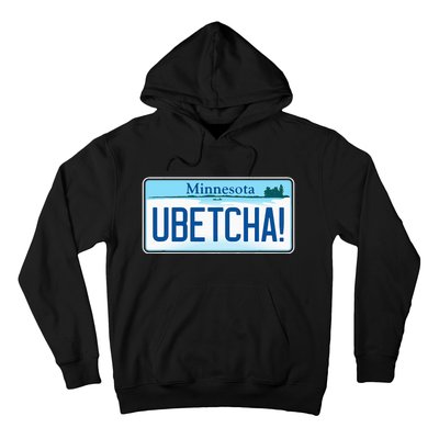 Ubetcha Minnesota License Plate Hoodie