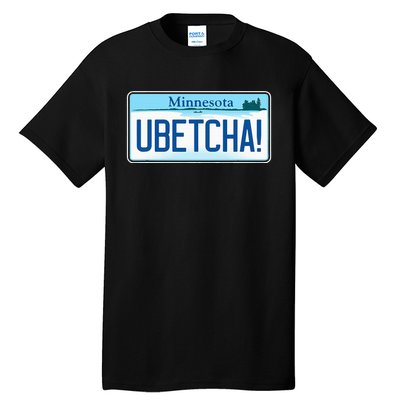 Ubetcha Minnesota License Plate Tall T-Shirt