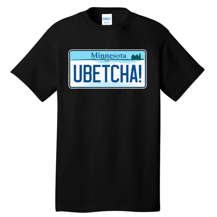 Ubetcha Minnesota License Plate Tall T-Shirt