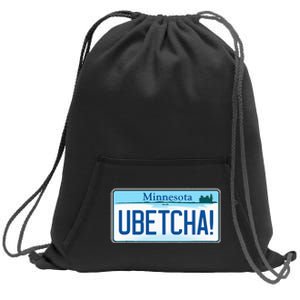 Ubetcha Minnesota License Plate Sweatshirt Cinch Pack Bag