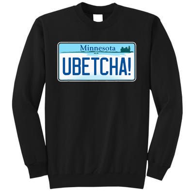 Ubetcha Minnesota License Plate Tall Sweatshirt