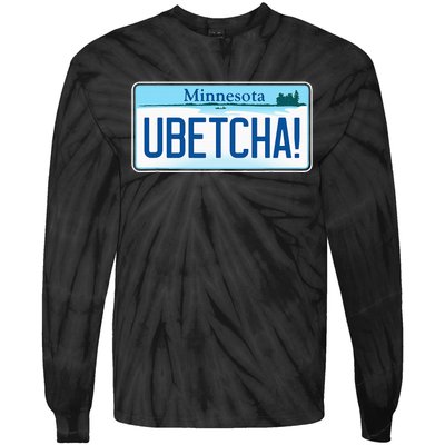 Ubetcha Minnesota License Plate Tie-Dye Long Sleeve Shirt